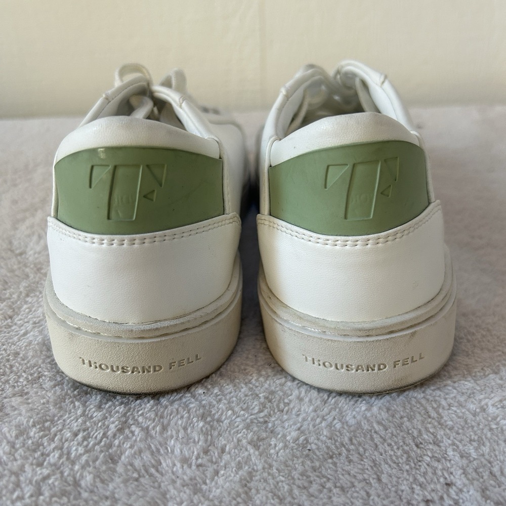 Thousand Fell Lace-up Women's‎ Size 8.5 White Green Sneakers EUC - Picture 2 of 6